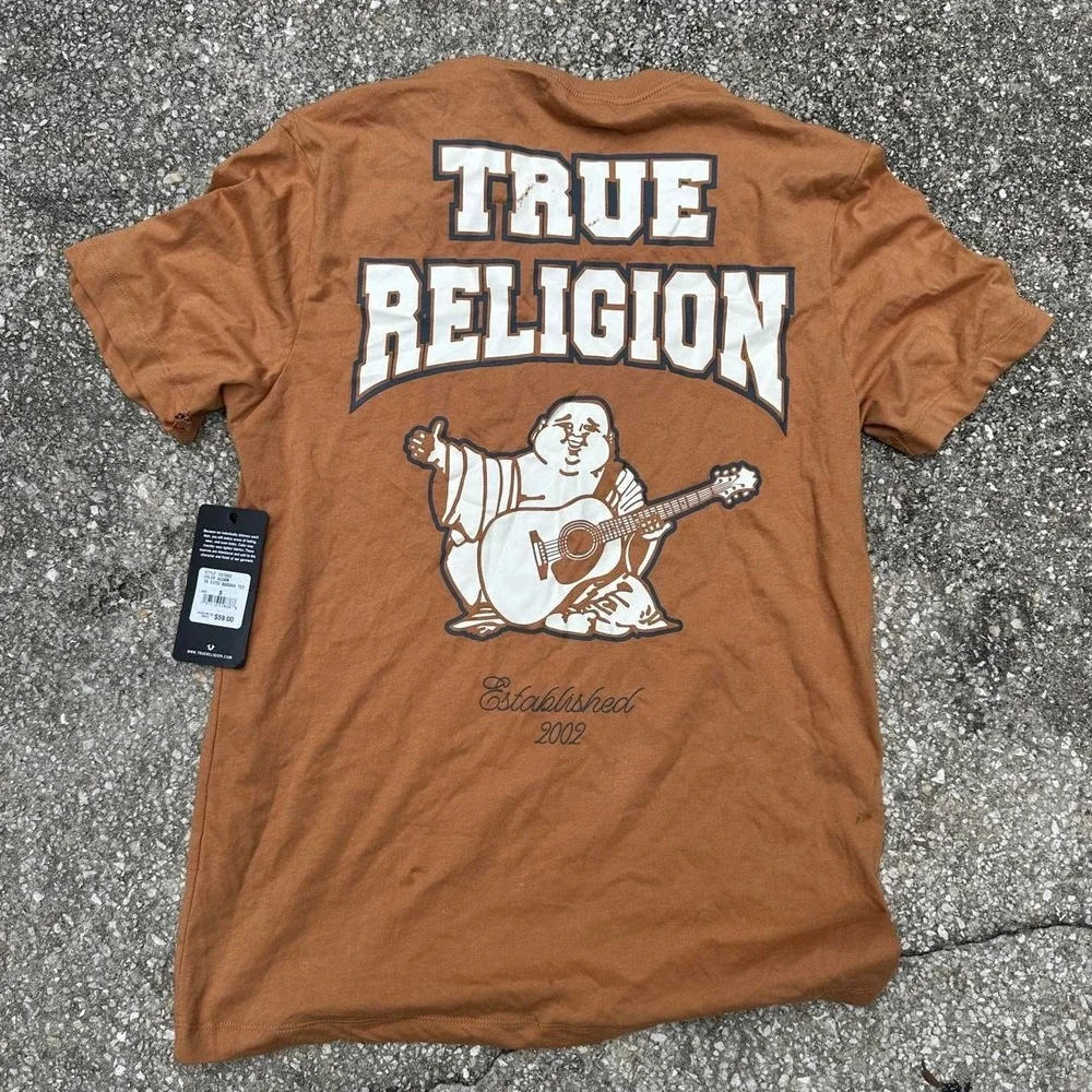 NWT True Religion Brown Acorn Graphic T-Shirt Size small